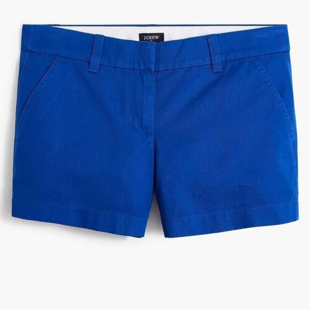 J. Crew 3.5" Classic Chino Short Regal Blue Women's Size 14 NWT - Picture 2 of 8